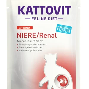 Sparpaket 48 x 85 g Kattovit Niere / Renal Rind Katzen Nassfutter Sonderaktion